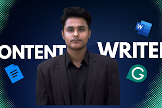 do content writing, research, report writing and editing