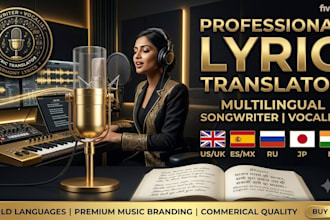 translate english song lyrics into natural japanese, spanish, russian and hindi
