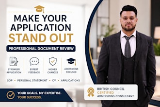 review and edit your sop, personal statement, and university application