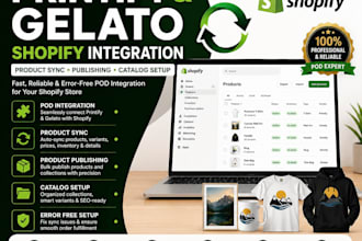 setup shopify printify printful gelato integration pod product sync publishing