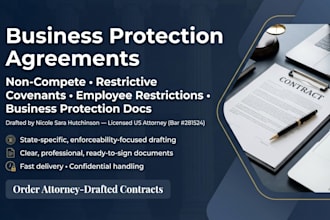 draft comprehensive business protection agreement documents