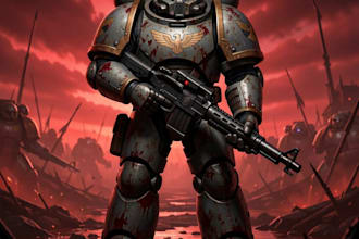 create a warhammer 40k character art
