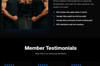 design a professional gym and fitness website