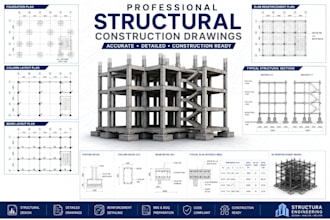 create structural construction drawings for residential and commercial buildings