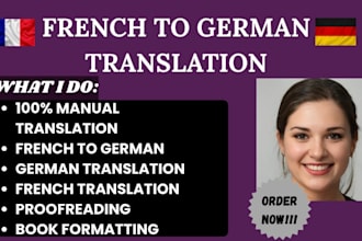 translate your manuscript from french to german and proofread it