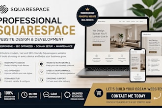 design squarespace responsive SEO optimize domain maintenance website builder