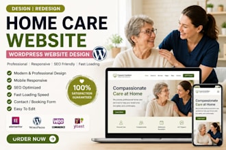 design a professional home care healthcare and medical care website on wordpress