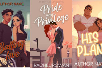 do romance book cover, romance character design, art illustration, ebook cover