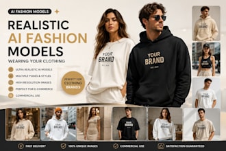 generate realistic ai fashion models wearing your clothing