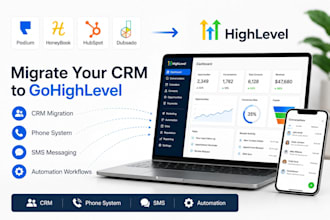 migrate podium honeybook hubspot dubsado to gohighlevel CRM phone sms automation