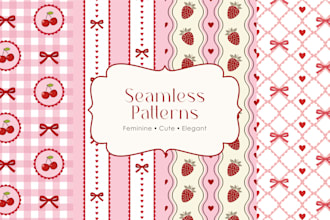 create seamless patterns for packaging, fabric and products