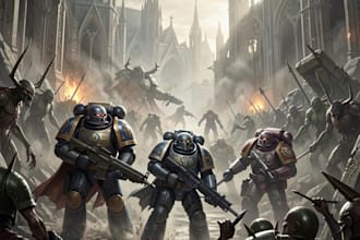 create warhammer 40k art