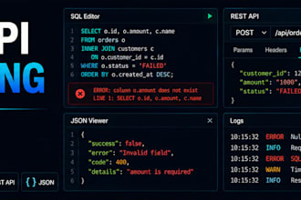 debug sql queries and rest API failures for your app