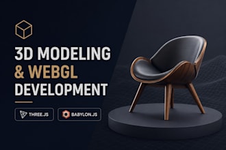 provide 3d modeling and webgl development in threejs or babylonjs