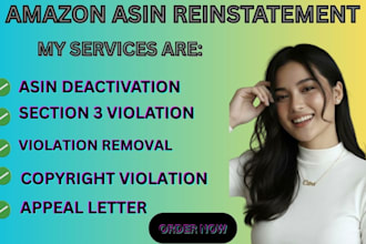 help fix amazon section 3 suspension, listing issues and asin deactivation