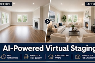do professional virtual staging for real estate listing photos