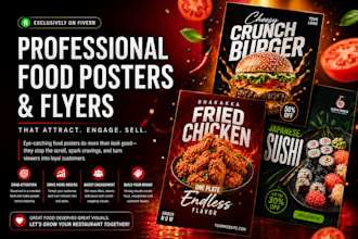 design eye catching restaurant food poster and flyer