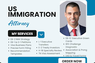 be your US immigration lawyer for eb2 niw eb1 o1 and visa business plans