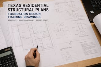 draw texas residential structural plans foundation design and framing drawing