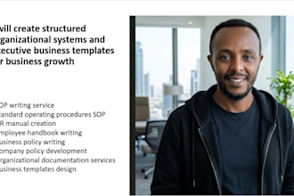 design business systems sops HR manuals and company templates