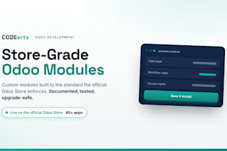 do custom odoo module development
