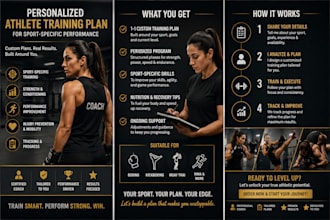create a personalized sport training  preparation and athlete training