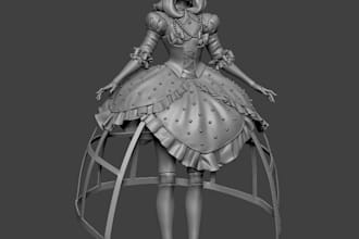 design custom articulated bjd toys,dolls,cut and key stl for printing,figurines