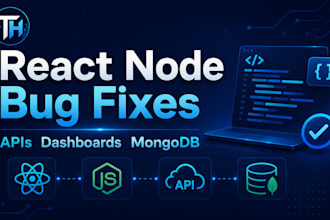 fix bugs in your react node express mongodb web app