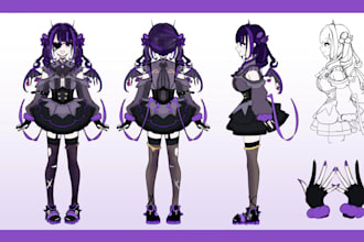 draw your oc or vtuber character sheet