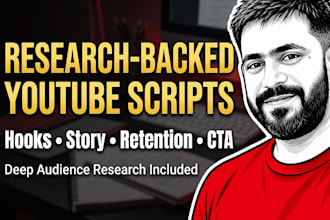 do youtube video script writingbacked by deep research