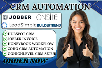 setup builder real estate crm automation onsite jobber leadsimple integration