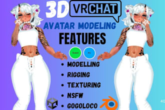 rig and edit vrchat avatar vrc avatar 3d vrc character 3d vrc model for you