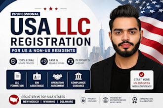 register your USA llc in wyoming, delaware or new mexico