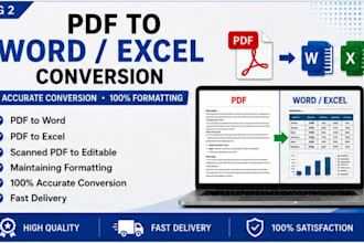 convert scanned PDF to editable word or excel