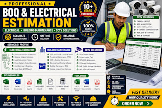 professional electrical boq, cctv design and estimation