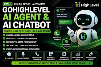build setup gohighlevel ai agent ai chat bot missed call text back ghl a2p 10dlc