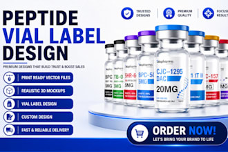 do vial label vial label design peptide sarms peptide label product label design