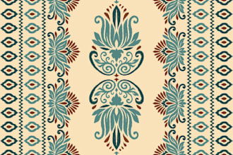 design ethnic floral seamless patterns for fabric