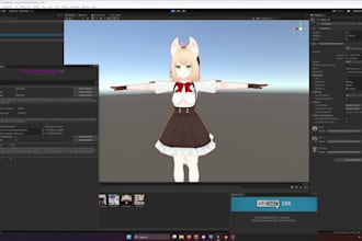 create vrchat furry avatar with fbt clothing swaps facial expressions
