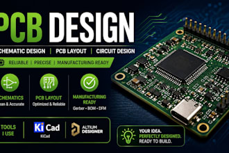 pcb design, pcb layout, circuit and schematics design using kicad and altium