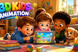 make 3d kids animations and nursery rhyme videos