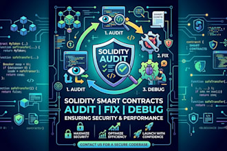 audit, fix and debug solidity smart contracts