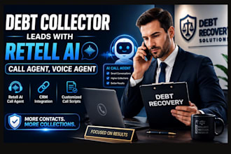 generate debt collector leads with retell ai voice agent, ai call agent
