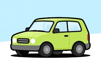 draw vector art cartoon from your car or any vehicle