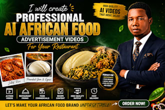 create professional ai african food advertisement videos for your restaurant
