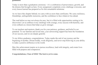 write heartfelt letters, speeches, messages, and personalized content