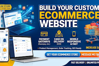 build a custom ecommerce website with payments and cash on delivery