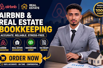 do real estate bookkeeping, rental property, and airbnb accounting on quickbook