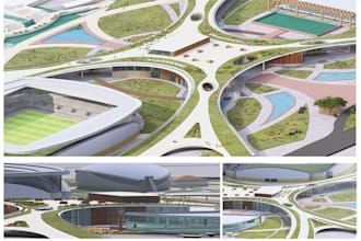 renovate sport courts design,gymnasium,3d materplan layout,tennis court render
