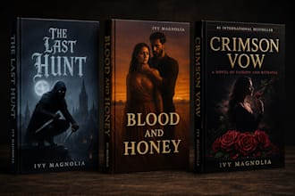 design dark romance, gothic, and mafia romance book covers for indie authors